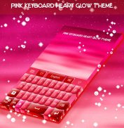 Pink Keyboard Hearts Glow screenshot 0