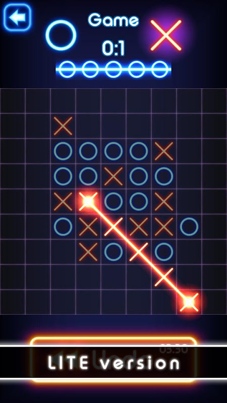 Tic Tac Toe glow - Free Puzzle Game for Android - Download the APK