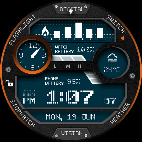 digital watch face