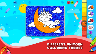 long lanh Unicorn màu trò chơi screenshot 3