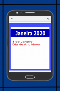 Calendário em Português screenshot 1