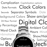 Twelveish - Customizable Text Watch Face for Wear screenshot 5