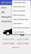 Tyre Pressure & Tire Sizes screenshot 4