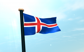 Iceland Flag 3D Free Wallpaper screenshot 1