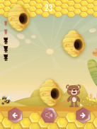 The Dodging Bear: Dodge the falling beehives screenshot 5