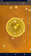 Gold Glitter Clock Wallpaper screenshot 1