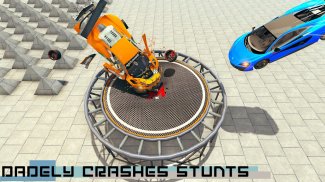 Trampoline Madness Crash - Beam Car Driving 3D screenshot 9