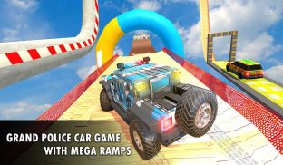 Mega Ramp Police Car Stunts Cop Car GT Racing Game screenshot 4