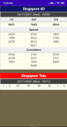 Singapore 4D Toto Result screenshot 2