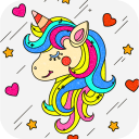 Unicorn Coloring Book Glitter