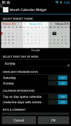 Month Calendar Widget screenshot 11
