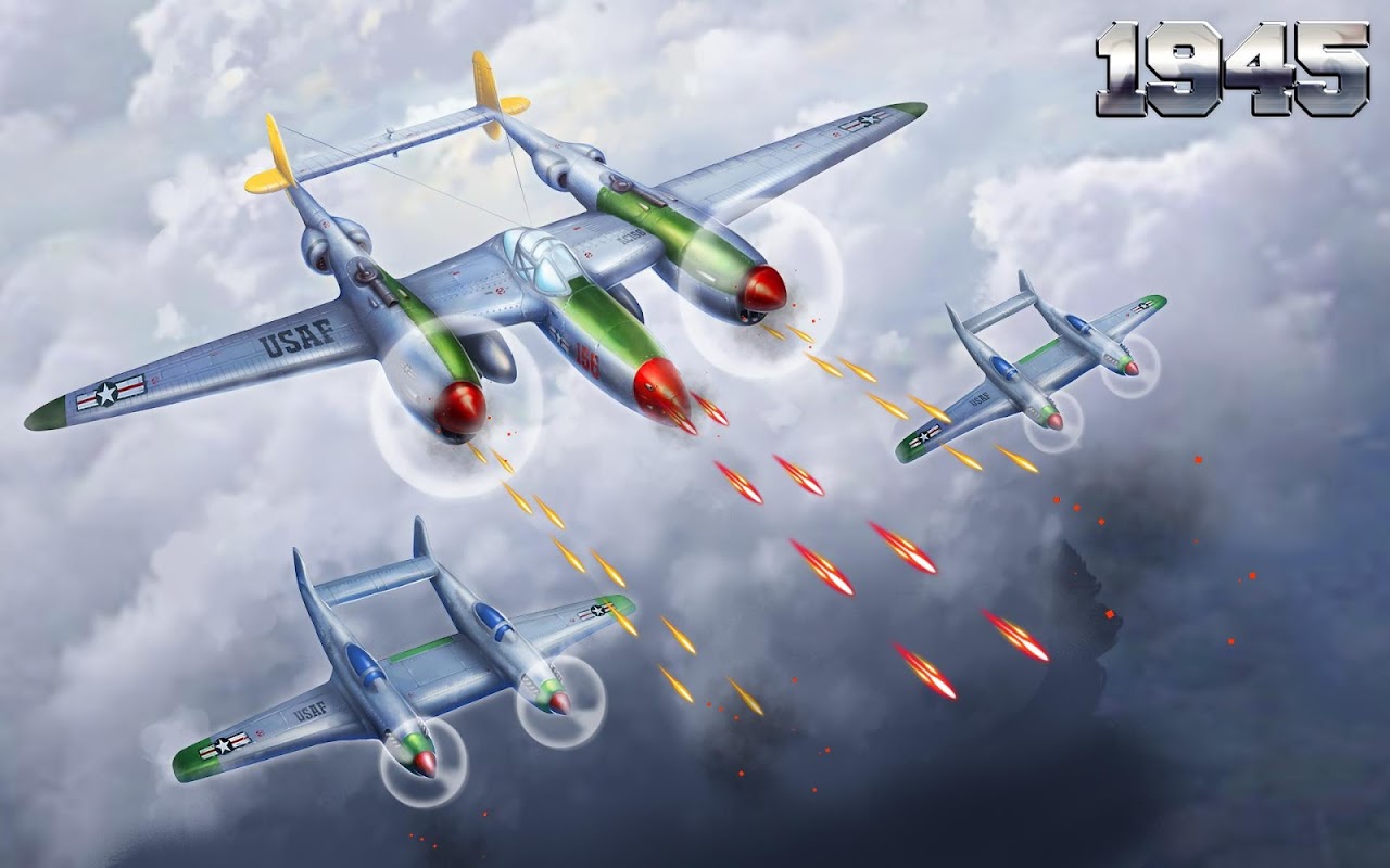 Jogo de aviões, 1945 Air Force Jogos de Tiro, joguinho arcade de batalha de  avião, jogos pra criança 