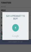 VOICE SHOPPING LIST - Write your food products to buy screenshot 1