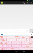 แป้นพิมพ์ดอกไม้สีชมพู screenshot 3