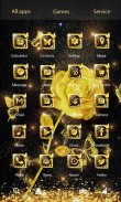 Golden Rose Parallax Go Launcher Theme screenshot 2