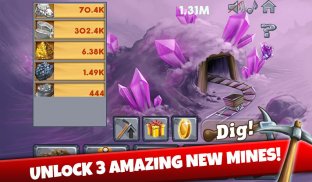 Clicker Mine Idle Tycoon - Gold Miner Heroes Free screenshot 1