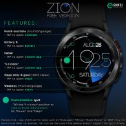 ZION Blue - digital watch face screenshot 8