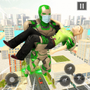 Iron Mask Hero: Flying Robot Rescue Mission Games