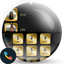 Dialer Theme Gold Dots Phone