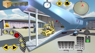 รถยกสนามบินขับรถหนักเครื่องจักร Sim 3D screenshot 2