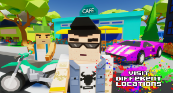Gangster && Mafia Block City Dude Theft Pixel Car screenshot 0
