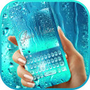 Blue Glass Water Keyboard Theme