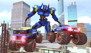 US Police Monster Truck Transform Robot War Games screenshot 14