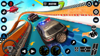 Police Car Mega Ramp Car Stunt screenshot 4