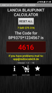 Blaupunkt Lancia Radio Code screenshot 5