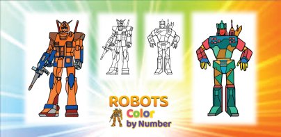 Robots Color By Number Book