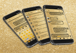 SMS Messages Glitter Gold Ribbon Theme screenshot 5