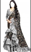 Women Ruffle Saree Photo Suit screenshot 0