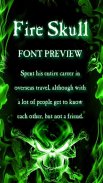 Fire Skull Font for FlipFont ,Cool Fonts Text Free screenshot 0