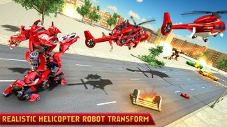 Helicopter Robot Transformation- Robot Games screenshot 10
