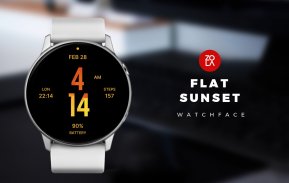 Flat Sunset Watch Face screenshot 0