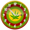 Rasta Weed Clock Widget Icon