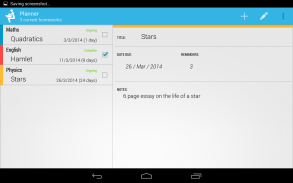 Homework Planner screenshot 1