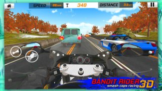 Bandido Rider 3D: esmaga corridas de polícias screenshot 8