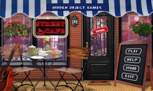 Hidden Object Game Street Cafe screenshot 1