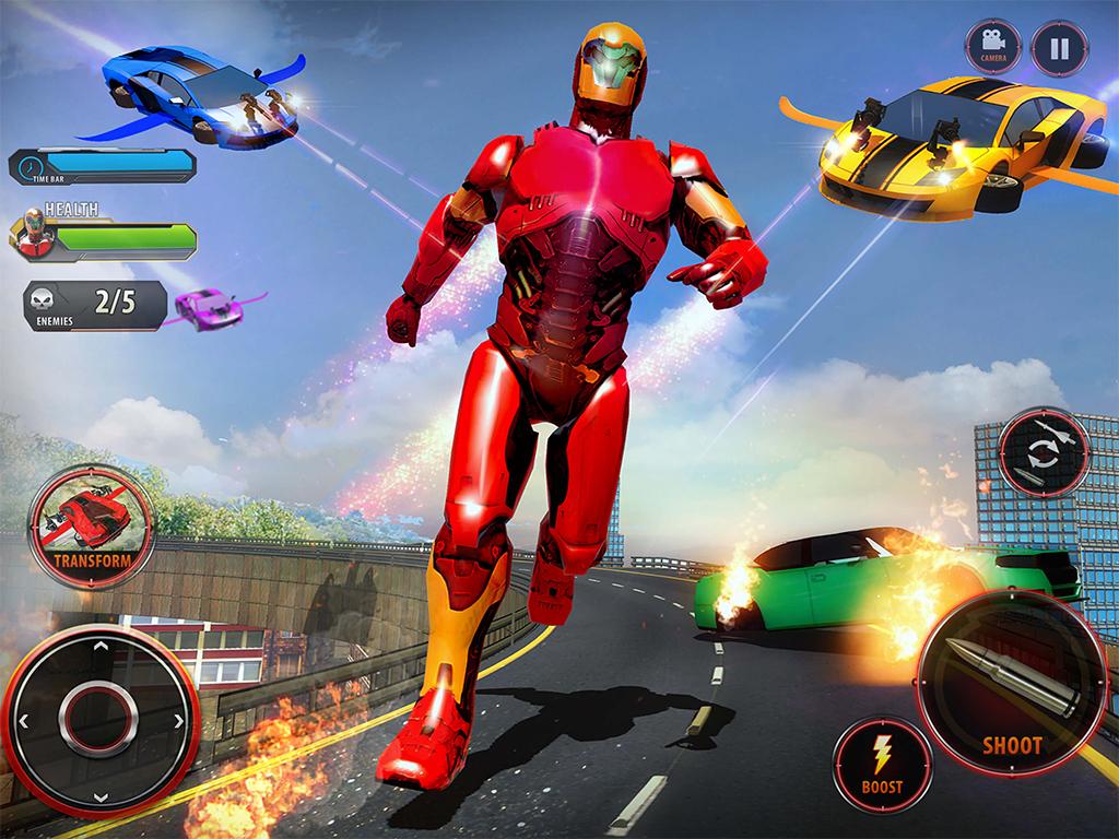 Flying Robot Car - Robot Shooting Games - Загрузить APK для Android |  Aptoide