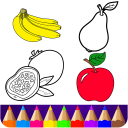 Fruits Coloring game and Drawing Book for kids