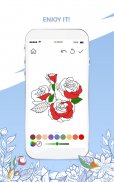 Coloring Flowers: Painting Book screenshot 1