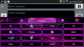 Tema do teclado roxo screenshot 1