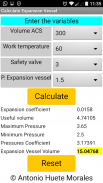 Calculate Expansion Vessel screenshot 1