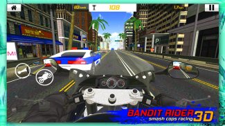 Bandido Rider 3D: esmaga corridas de polícias screenshot 9