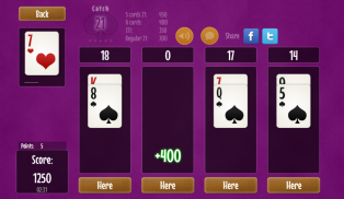 Catch 21 Blackjack Solitaire screenshot 3