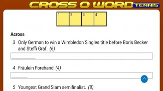 CrossOword - Tennis Crossword screenshot 2