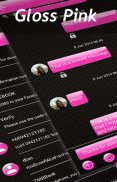 ตีมข้อความ Gloss Pink SMS screenshot 1