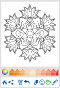 Fleurs Mandala livre coloriage screenshot 1