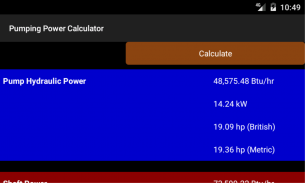 Pumping power calculator Lite screenshot 13